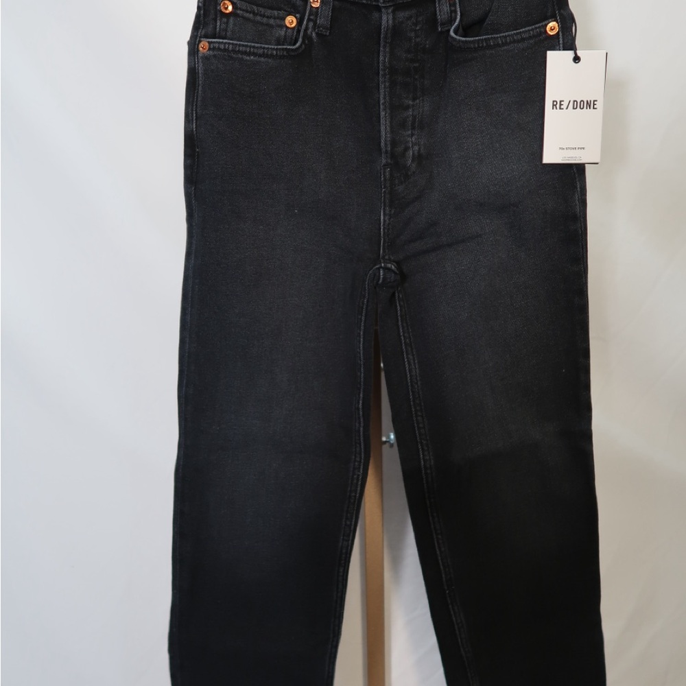 Re/Done Women's Black Boyfriend Jeans